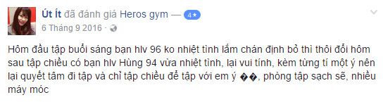Đánh giá phòng tập