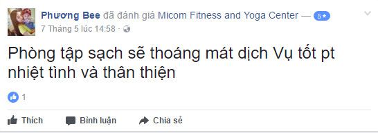 NĐánh giá phòng tập Micom Fitness & Yoga Center