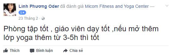 Đánh giá phòng tập Micom Fitness & Yoga Center