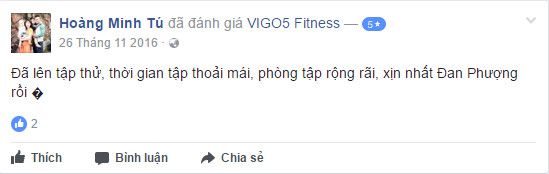 Đánh giá phòng tập Vigo5 Fitness