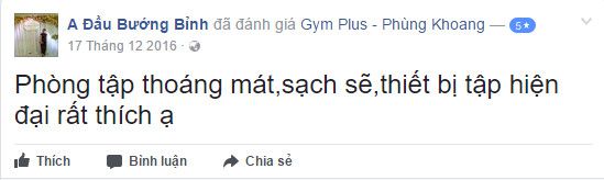 Đánh giá phòng tập Gym Plus