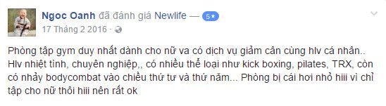 Đánh giá phòng tập Gym Newlife