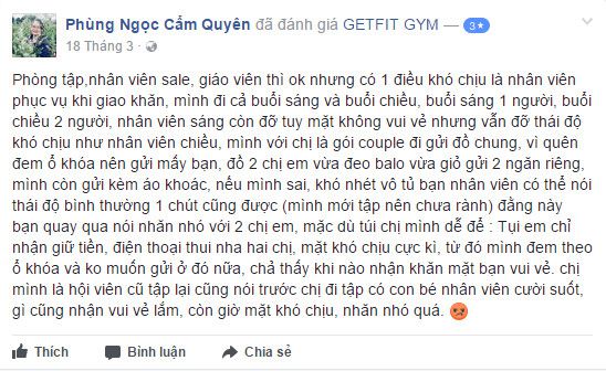Đánh giá phòng tập Getfit & Yoga