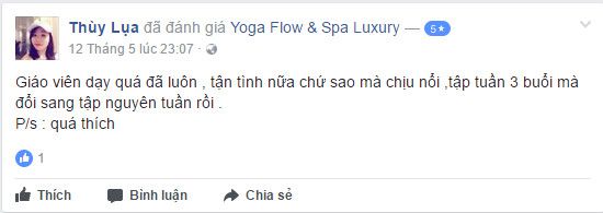 NĐánh giá phòng tập Yoga Flow & Spa Luxury