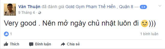 Đánh giá phòng tập Gold Gym, Phạm Thế Hiển