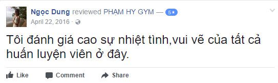 Đánh giá phòng tập Phạm Hy Gym