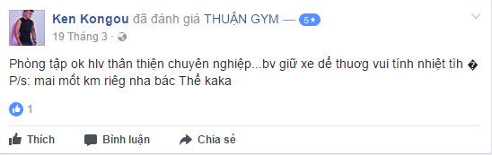Đánh giá phòng tập Thuận Gym