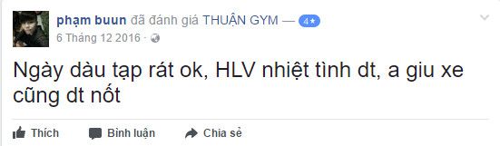 Đánh giá phòng tập Thuận Gym