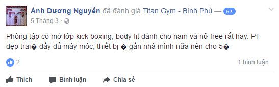 NĐánh giá phòng tập Titan Gym Bình Phú