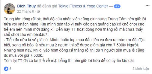 Đánh giá phòng tập Tokyo Fitness & Yoga Center Trường Chinh, Quận Đống Đa