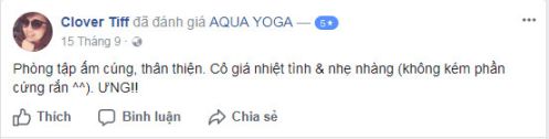 Đánh giá phòng tập Phòng tập Aqua Yoga, Hồng Lĩnh, Quận 10