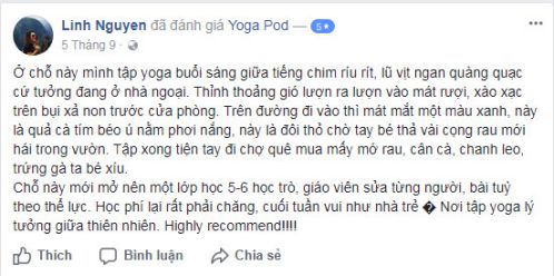 Đánh giá phòng tập Phòng tập Yoga Pod Thảo Điền